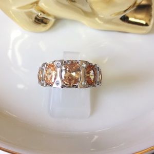 2/$20🔥silver simulated champagne ring